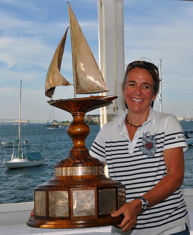 SallyAnne Santos receives the Ted Turner Trophy © SallyAnne Santos